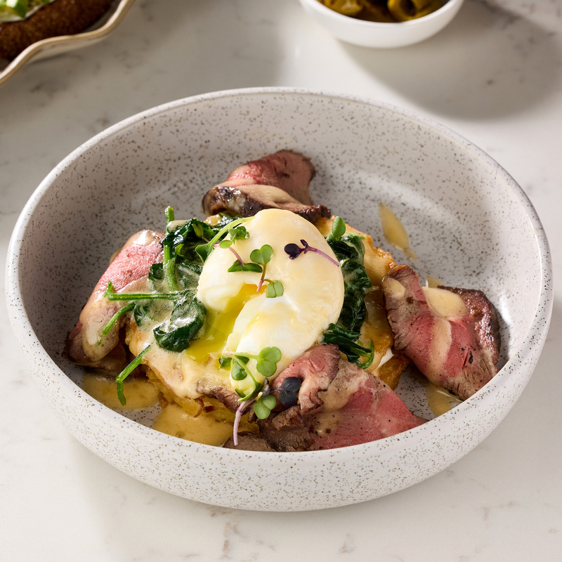 Potato Pancakes with Roast Beef