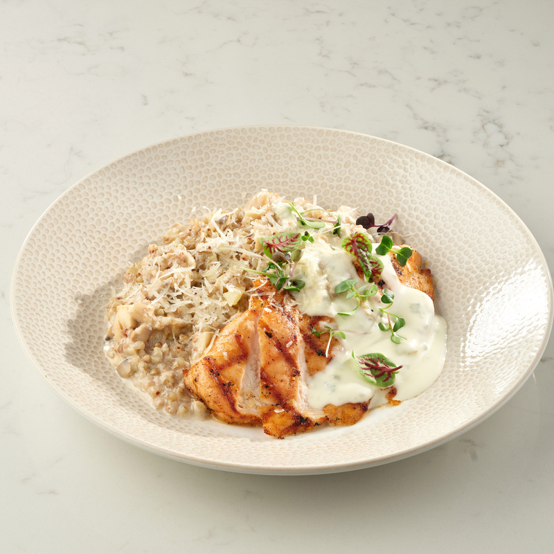 куриное филе с зеленой гречкой