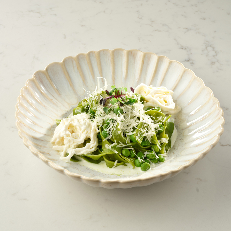 Strachatellali grin-pasta