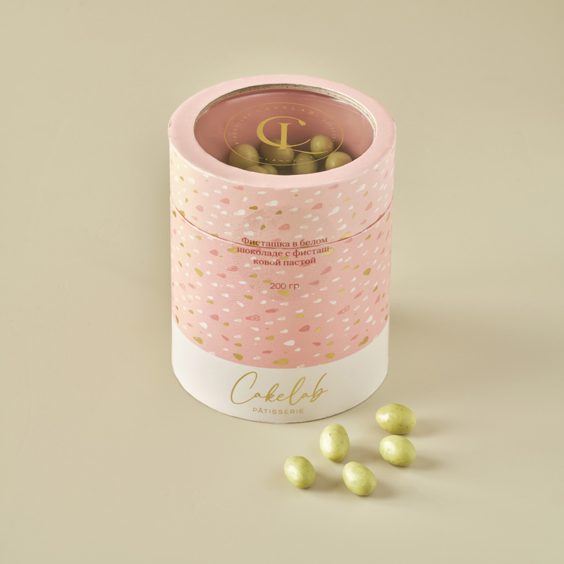 Oq shokoladli xandon pista va xandon pistali pastasi bilan