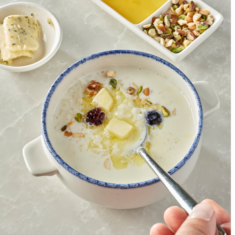 Kokos sutli guruchli kasha