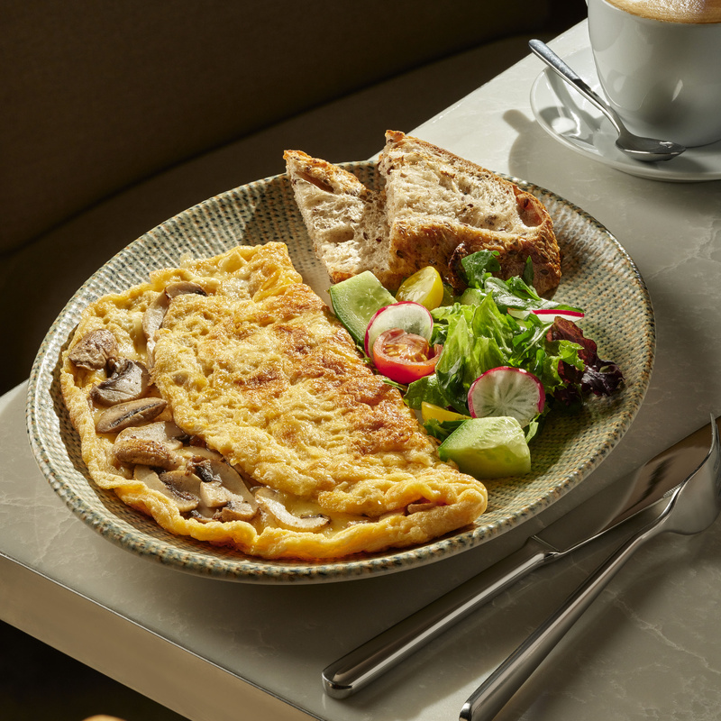 Omelet with mushrooms